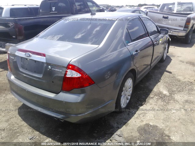 3FADP0L33AR412570 - 2010 FORD FUSION HYBRID GRAY photo 4