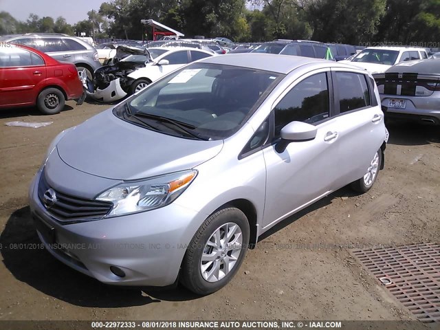 3N1CE2CP3GL391213 - 2016 NISSAN VERSA NOTE S/S PLUS/SV/SL/SR SILVER photo 2