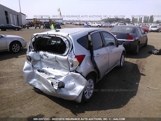 3N1CE2CP3GL391213 - 2016 NISSAN VERSA NOTE S/S PLUS/SV/SL/SR SILVER photo 4