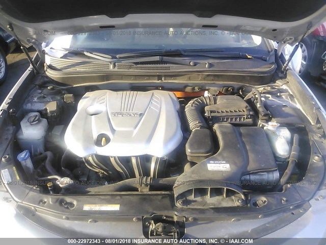 KMHEC4A43CA054943 - 2012 HYUNDAI SONATA HYBRID SILVER photo 10