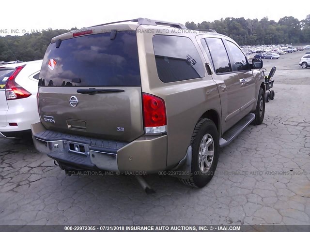 5N1AA08B44N719117 - 2004 NISSAN ARMADA SE/LE GOLD photo 4