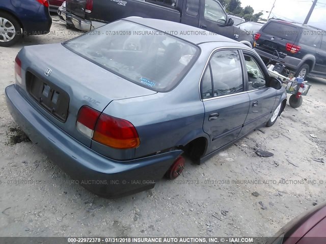 2HGEJ6578WH582186 - 1998 HONDA CIVIC LX TEAL photo 4