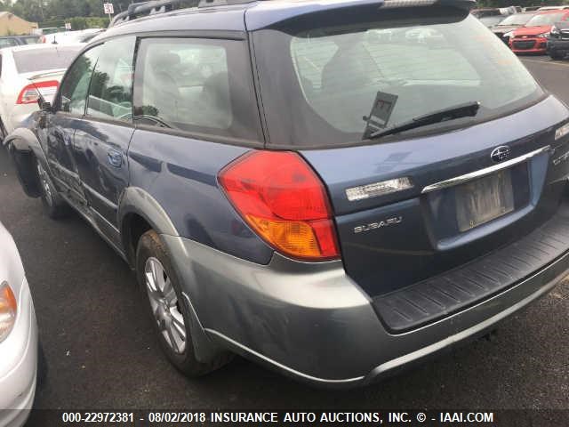 4S4BP62C257380497 - 2005 SUBARU LEGACY OUTBACK 2.5I LIMITED BLUE photo 3