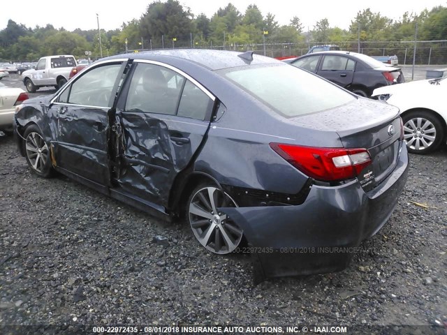 4S3BNEN66H3066969 - 2017 SUBARU LEGACY 3.6R LIMITED BLUE photo 3