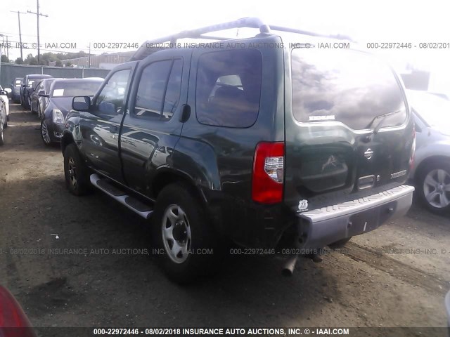 5N1ED28Y51C598727 - 2001 NISSAN XTERRA XE/SE GREEN photo 3