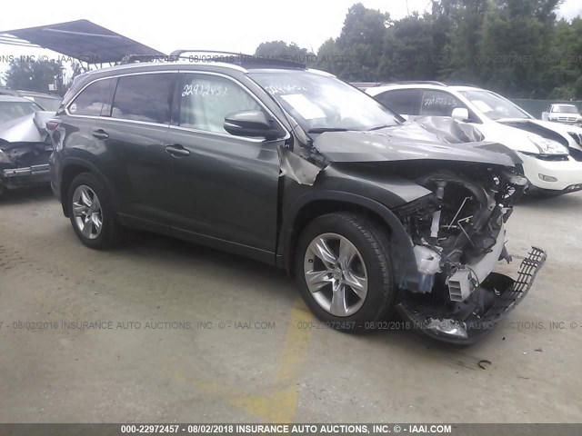 5TDDKRFH1ES033591 - 2014 TOYOTA HIGHLANDER LIMITED/LTD PLATINUM GRAY photo 1