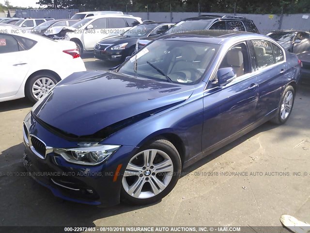 WBA8D9G38HNU62894 - 2017 BMW 330 XI 蓝色 照片 2
