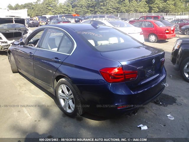 WBA8D9G38HNU62894 - 2017 BMW 330 XI 蓝色 照片 3