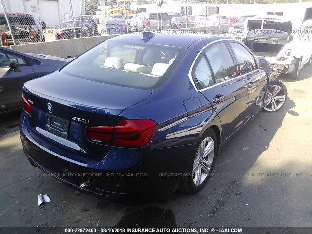 WBA8D9G38HNU62894 - 2017 BMW 330 XI 蓝色 照片 4