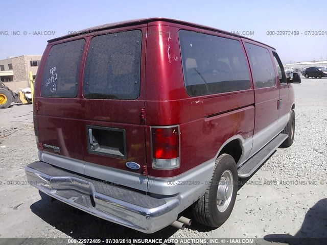 1FMHE31G0THA96148 - 1996 FORD ECONOLINE E350 RED photo 4