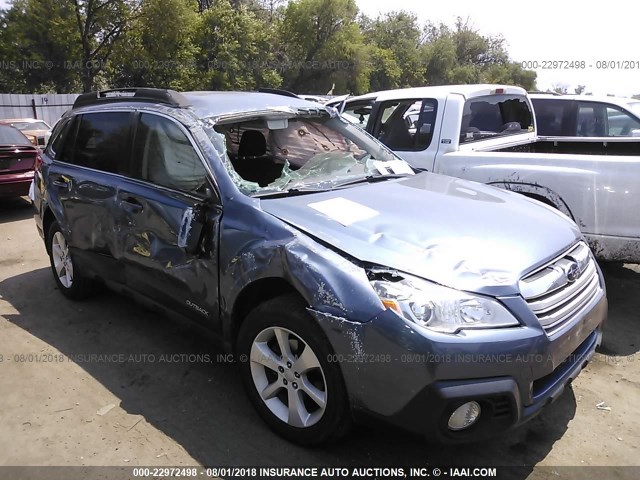 4S4BRBCC9D3241104 - 2013 SUBARU OUTBACK 2.5I PREMIUM BLUE photo 1