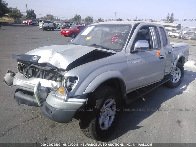 5TEGN92N61Z820212 - 2001 TOYOTA TACOMA DOUBLE CAB PRERUNNER SILVER photo 2