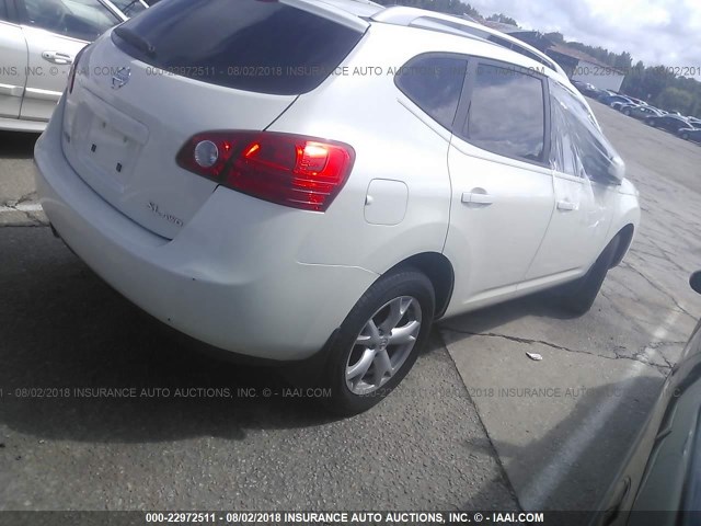 JN8AS58V28W135280 - 2008 NISSAN ROGUE S/SL WHITE photo 4