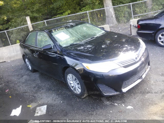 4T4BF1FK6CR181836 - 2012 TOYOTA CAMRY SE/LE/XLE BLACK photo 1