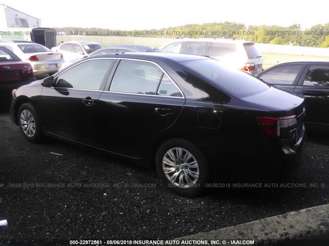 4T4BF1FK6CR181836 - 2012 TOYOTA CAMRY SE/LE/XLE BLACK photo 3