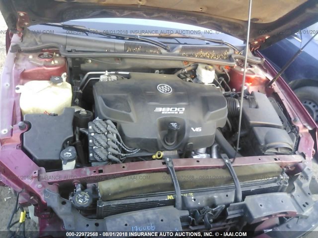 1G4HD57218U182769 - 2008 BUICK LUCERNE CXL RED photo 10