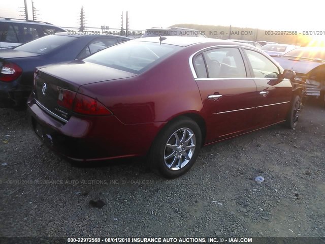1G4HD57218U182769 - 2008 BUICK LUCERNE CXL RED photo 4