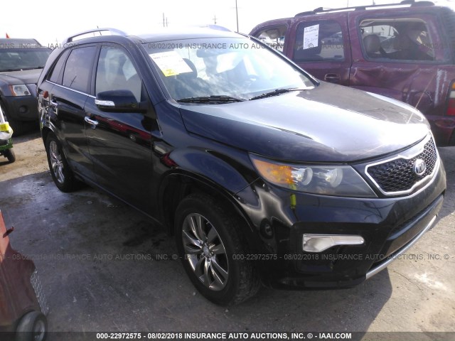 5XYKW4A22BG128655 - 2011 KIA SORENTO SX BLACK photo 1