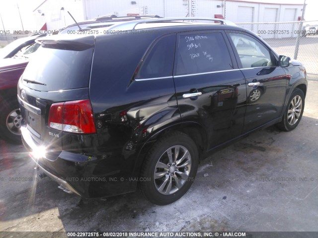 5XYKW4A22BG128655 - 2011 KIA SORENTO SX BLACK photo 4