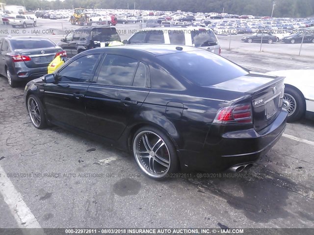 19UUA76588A043339 - 2008 ACURA TL TYPE S BLACK photo 3