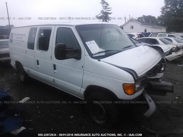 1FTNE14W97DB13959 - 2007 FORD ECONOLINE E150 VAN WHITE photo 1