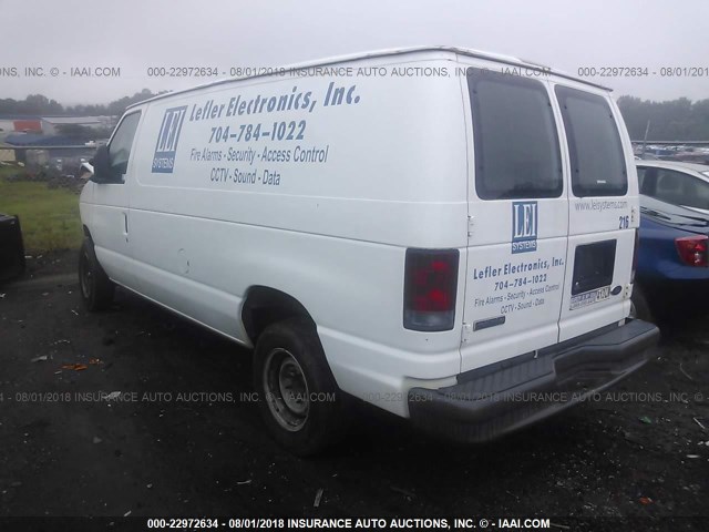 1FTNE14W97DB13959 - 2007 FORD ECONOLINE E150 VAN WHITE photo 3