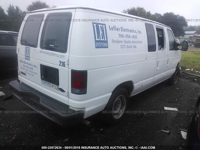 1FTNE14W97DB13959 - 2007 FORD ECONOLINE E150 VAN WHITE photo 4