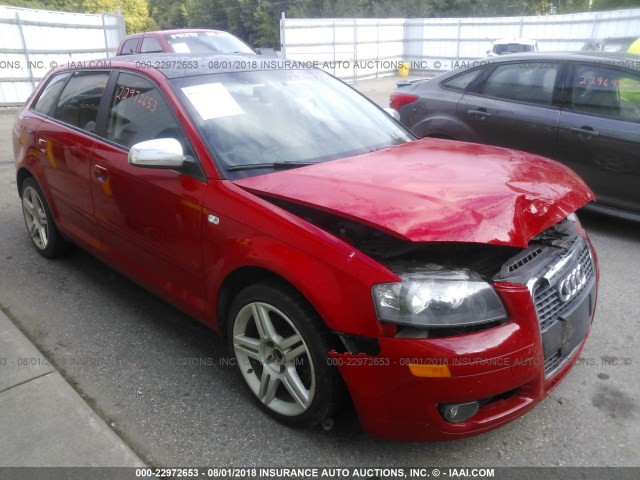 WAUNF78P08A083902 - 2008 AUDI A3 2.0 PREMIUM RED photo 1