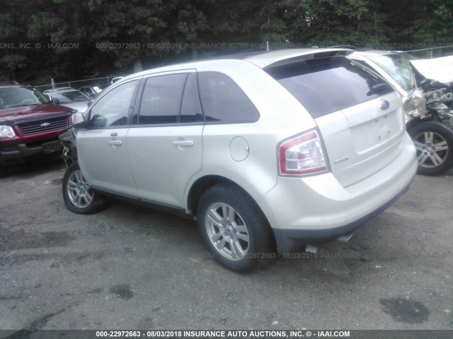 2FMDK49C57BA68301 - 2007 FORD EDGE SEL PLUS WHITE photo 3