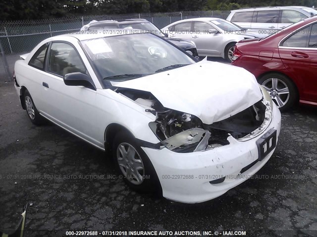 1HGEM22184L038691 - 2004 HONDA CIVIC DX VP WHITE photo 1