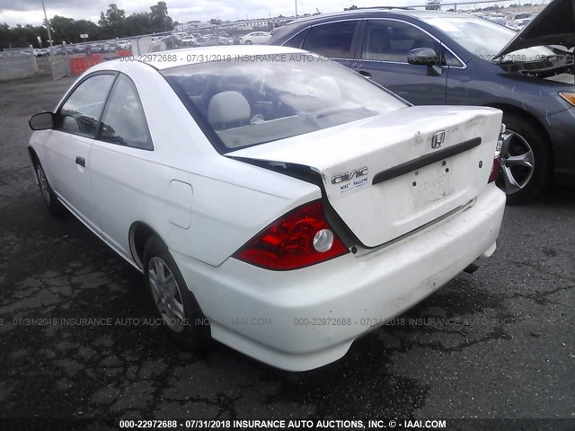 1HGEM22184L038691 - 2004 HONDA CIVIC DX VP WHITE photo 3