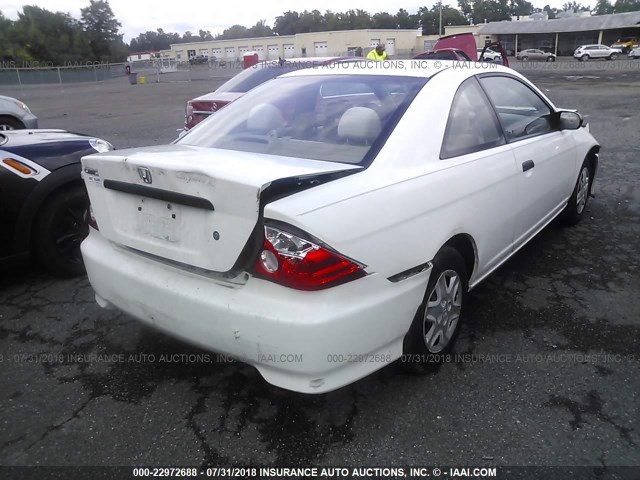 1HGEM22184L038691 - 2004 HONDA CIVIC DX VP WHITE photo 4