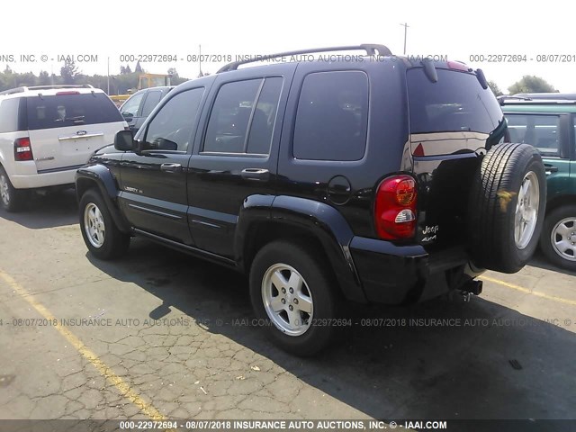 1J4GL58K23W689477 - 2003 JEEP LIBERTY LIMITED BLACK photo 3