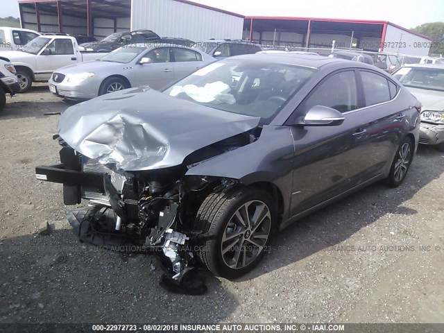 5NPD84LF4JH255580 - 2018 HYUNDAI ELANTRA SEL/VALUE/LIMITED GRAY photo 2