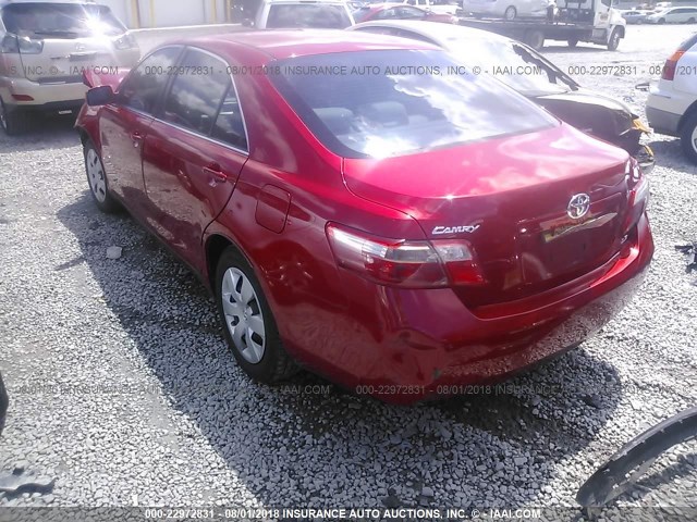 4T1BE46K09U414407 - 2009 TOYOTA CAMRY SE/LE/XLE RED photo 3