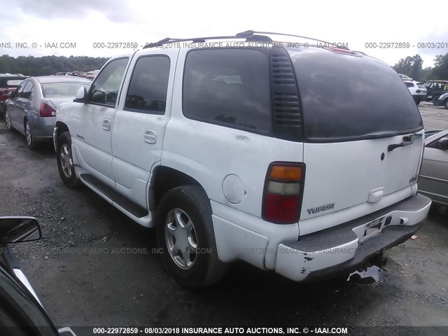 1GKEK63U23J333501 - 2003 GMC YUKON DENALI WHITE photo 3