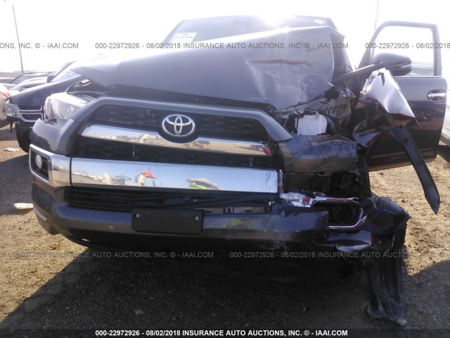 JTEBU5JR3G5351954 - 2016 TOYOTA 4RUNNER SR5 PREM/LTDL/TRAIL/TRD ნაცრისფერი ფოტო 6