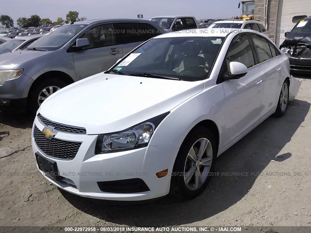 1G1PE5SBXE7400828 - 2014 CHEVROLET CRUZE LT WHITE photo 2