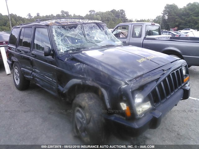 1J4FF58S0YL121398 - 2000 JEEP CHEROKEE CLASSIC BLACK photo 1