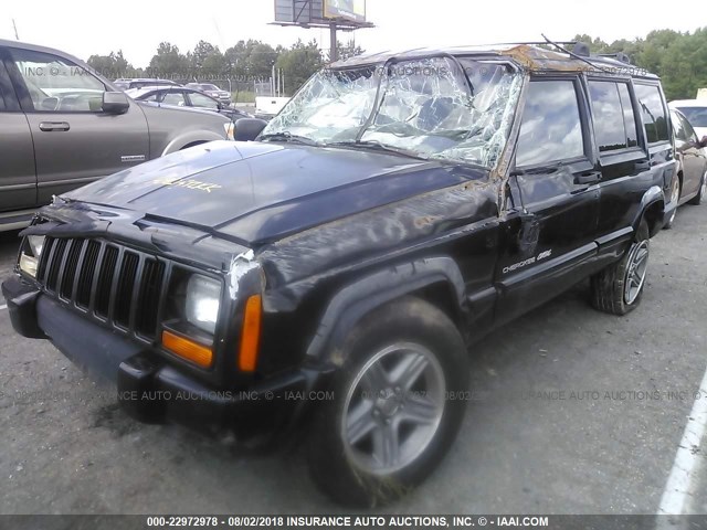 1J4FF58S0YL121398 - 2000 JEEP CHEROKEE CLASSIC BLACK photo 2