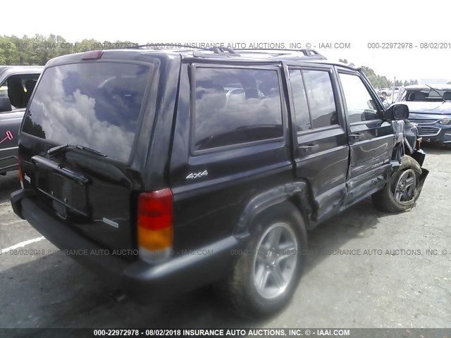 1J4FF58S0YL121398 - 2000 JEEP CHEROKEE CLASSIC BLACK photo 4