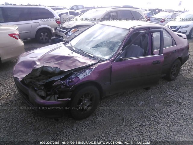 1HGEG8549RL007067 - 1994 HONDA CIVIC DX/LX PURPLE photo 2