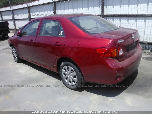 JTDBL40E799051376 - 2009 TOYOTA COROLLA LE/XLE RED photo 3