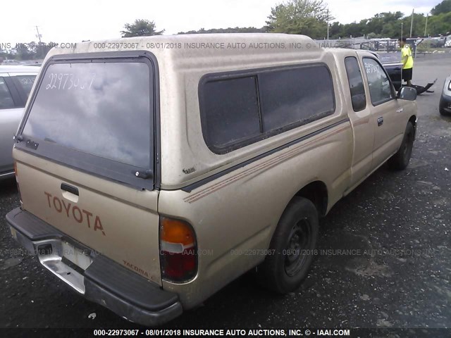 4TAVL52NXTZ202987 - 1996 TOYOTA TACOMA XTRACAB GOLD photo 4