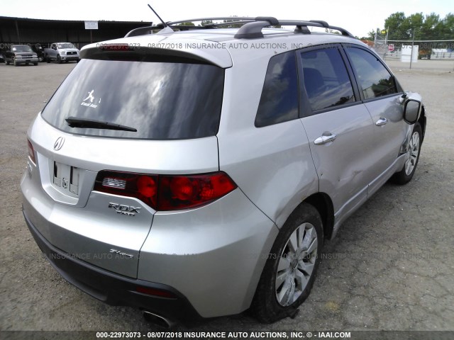 5J8TB1H53BA005916 - 2011 ACURA RDX TECHNOLOGY SILVER photo 4