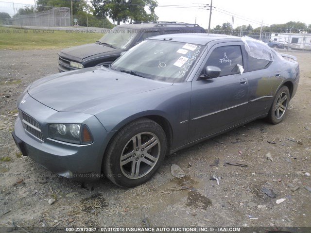 2B3KA53HX6H283422 - 2006 DODGE CHARGER R/T GRAY photo 2