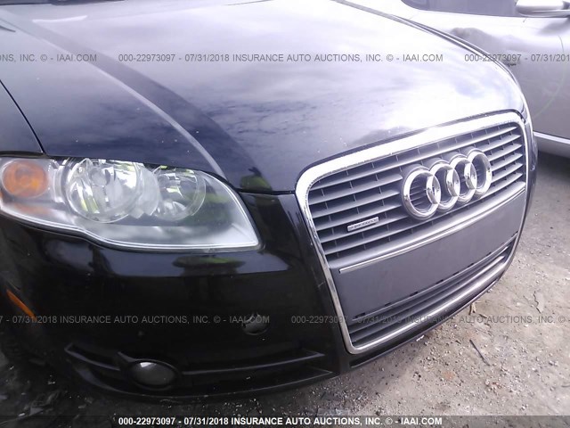 WAUDG78E76A064476 - 2006 AUDI A4 3.2 QUATTRO BLACK photo 6