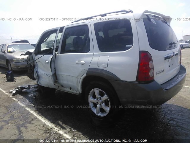 4F2YZ06145KM36628 - 2005 MAZDA TRIBUTE S WHITE photo 3