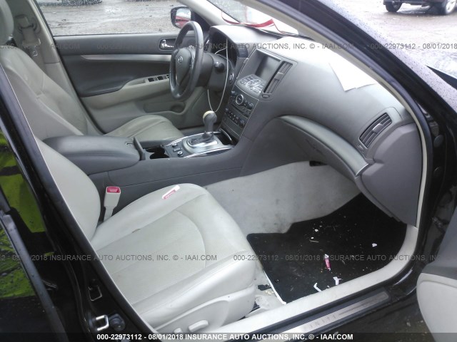 JN1DV6AR8BM651734 - 2011 INFINITI G25 BLACK photo 5