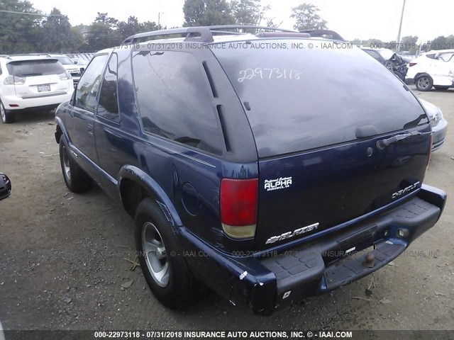 1GNCS18X33K178421 - 2003 CHEVROLET BLAZER BLUE photo 3